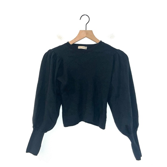 ULLA JOHNSON Balloon Sleeve Merino Wool Sweater - Picture 1 of 8